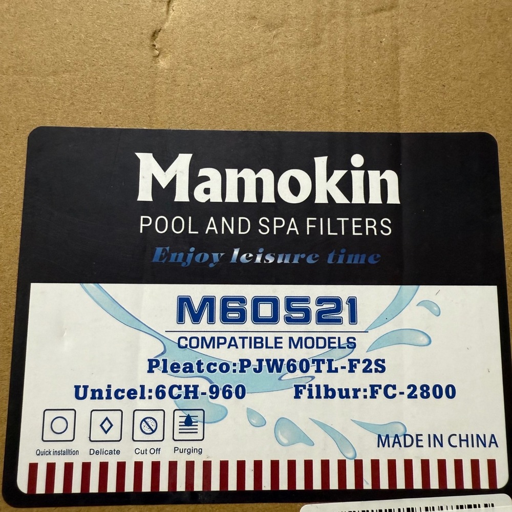 2 Pack Mamokin Pool and Spa Filters M60521 Unicel 6CH-960 Pleatco PJW60TL-F2S
